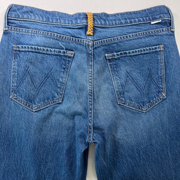 Mother The Checkerboard Duster Flood Cuff Jeans in Bunny Hop Size 29 - Picture 13 of 15